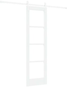 Conjunto de Porta Deslizante VidaXL com Hardware Branca 61x198,5 cm Ma