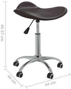 Cadeira de escritório couro artificial castanho