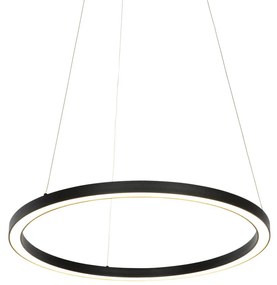 Candeeiro suspenso inteligente preto 60 cm com LED e RGBW - Girello Design