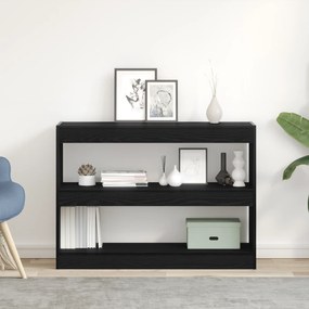 Estante/Divisória de Ambiente vidaXL Preto Carvalho 100x30x72 cm Madeira de Engenharia