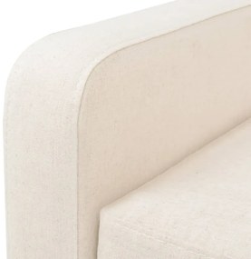 Conjunto de sofás 2 pcs tecido branco nata