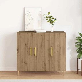 vidaXL Aparador Artisan Carvalho 90x34x80 cm Madeira Engenharia