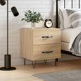 vidaXL Mesa cabeceira 40x35x47,5 cm derivados madeira carvalho sonoma