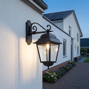 Lanterna de parede exterior clássica preta IP44 - Big