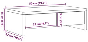 Suporte para monitor com gavetas derivados de madeira branco