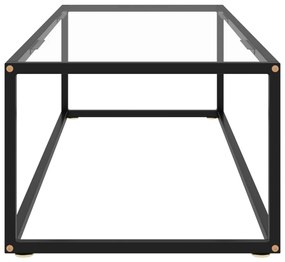 Mesa de centro 120x50x35 cm vidro temperado preto