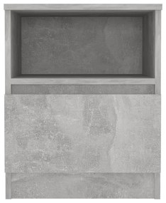 Mesa de cabeceira 40x40x50cm derivados de madeira cinza cimento