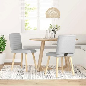vidaXL Cadeiras de jantar 2 pcs tecido cinza nuvem