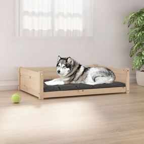 Cama para cães 105,5x75,5x28 cm madeira de pinho maciça
