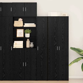 vidaXL Armário Alto Carvalho Preto 30x42.5x185 cm Madeira de Engenharia