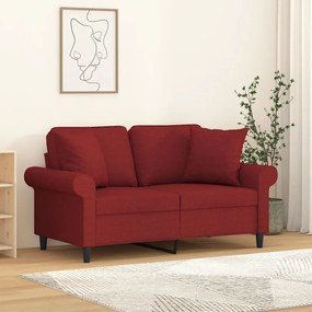 vidaXL Almofadas decorativas 2 pcs 40x40 cm tecido vermelho tinto