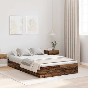 vidaXL Cama Box em Madeira Velha, 120 x 190 cm, de Madeira de Engenharia.