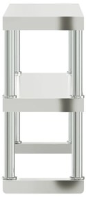 Unidade 2 prateleiras p/ mesa trabalho 110x30x65 cm aço inox.