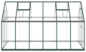 Estufa com estrutura base 334x169x195 cm alumínio verde