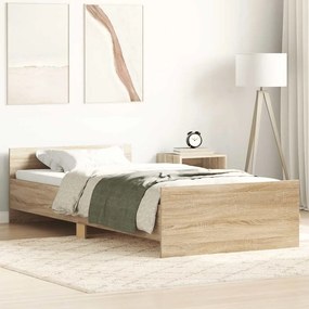 Estrutura cama s/ colchão derivados de madeira carvalho sonoma