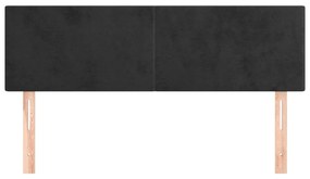 Cabeceira de cama 2 pcs veludo 72x5x78/88 cm preto