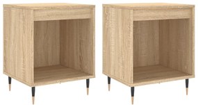 Mesas de cabeceira 2pcs derivados de madeira carvalho sonoma