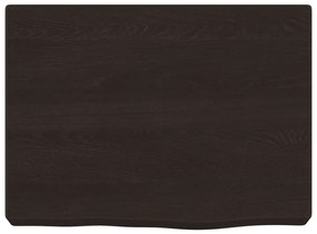 Bancada p/ WC 40x30x(2-6)cm madeira tratada maciça castanho