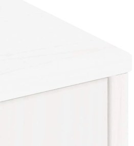 Móveis de apoio 4 pcs ODDA pinho de madeira maciça branco