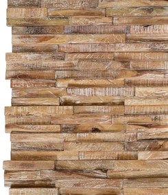 Painéis revestimento de parede 3D 10 pcs 1,01 m² teca maciça