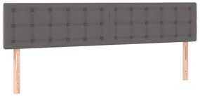 Cama boxspring com colchão 120x190 cm couro artificial cinzento