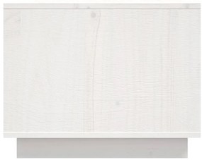 Mesa de centro 80x50x40 cm madeira de pinho maciça branco