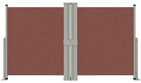 Toldo lateral retrátil 140x1200 cm castanho