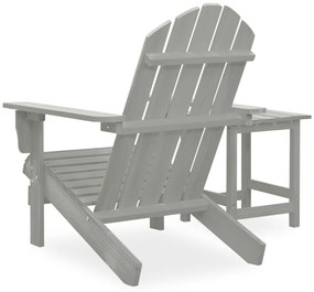 Cadeira de jardim Adirondack com mesa madeira de abeto cinzento