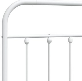 Cabeceira de cama 75 cm metal branco