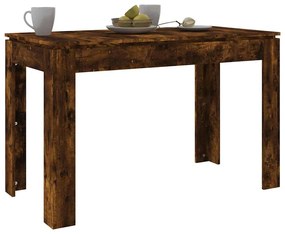 Mesa de jantar 120x60x76 cm madeira processada carvalho fumado