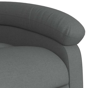 Poltrona de massagens reclinável tecido cinzento-escuro