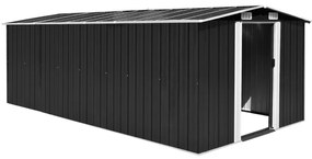 Abrigo de jardim 257x489x181 cm metal antracite
