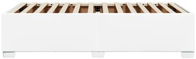 Estrutura de cama 80x200 cm couro artificial branco