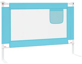 Barra de segurança p/ cama infantil tecido 90x25 cm azul