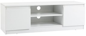 Móvel de TV de Sala com 2 Portas 2 Prateleiras Abertas Móvel para Televisores de 55 Polegadas 120x39,5x40 cm Branco