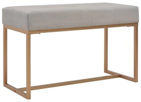 247558 vidaXL Banco 80 cm veludo cinzento