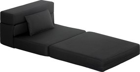 Poltrona chão convertível de 1 lugar, poltrona-cama dobrável, almofada incluída, para convidados, sala de estar, espaços pequenos, capacidade de 120 k