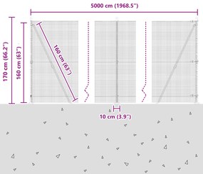 Cerca de Arame Soldado com 13 Postes Flangeados 1.6x50 m Aço Galvaniza