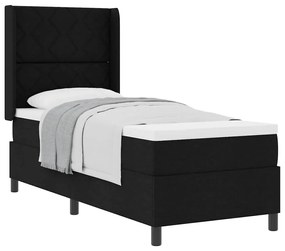 Cama Box com Colchão Preto 90x190 cm Tecido