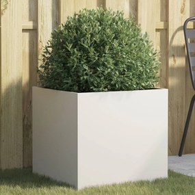 vidaXL Vaso/floreira 49x47x46 cm aço branco