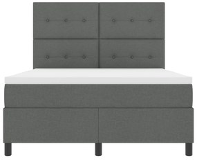 Cama Box com Colchão Cinza Escuro 160x200 cm Tecido