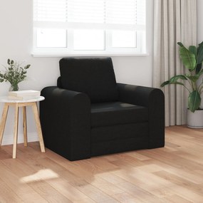 Sofá Cama 2-em-1 Preto 98x71x83 cm Tecido