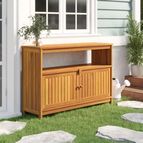 vidaXL Mesa consola para jardim 110x35x75 cm madeira de acácia maciça