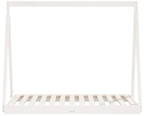 Estrutura de cama infantil 70x140 cm pinho maciço branco