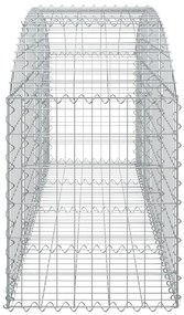 Cesto gabião arqueado 200x50x60/80 cm ferro galvanizado