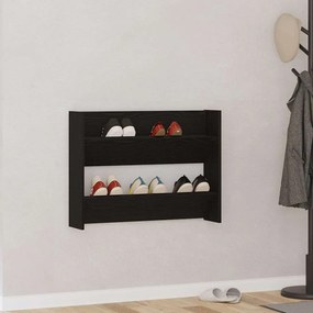 vidaXL Armários para Sapatos de Parede Carvalho preto 60 x 18 x 60 cm