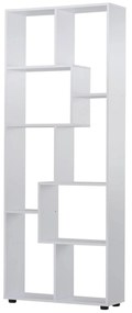 HOMCOM Prateleiras verticais modernas Design de estante com 8 prateleiras Painel de partículas E1 70x24x178cm Branco | Aosom Portugal