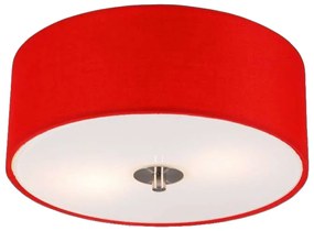 Candeeiro de teto moderno vermelho 30 cm - Tambor Moderno,Country / Rústico