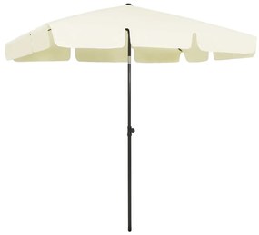 vidaXL Guarda-sol de praia 200x125 cm amarelo areia