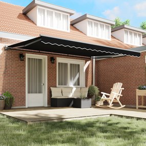 Toldo Retrátil Automático Preto 450x300 cm